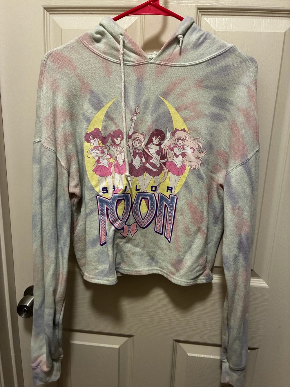 Hot Topic Sailor Moon Pastel Tie-Dye Cropped Hoodie